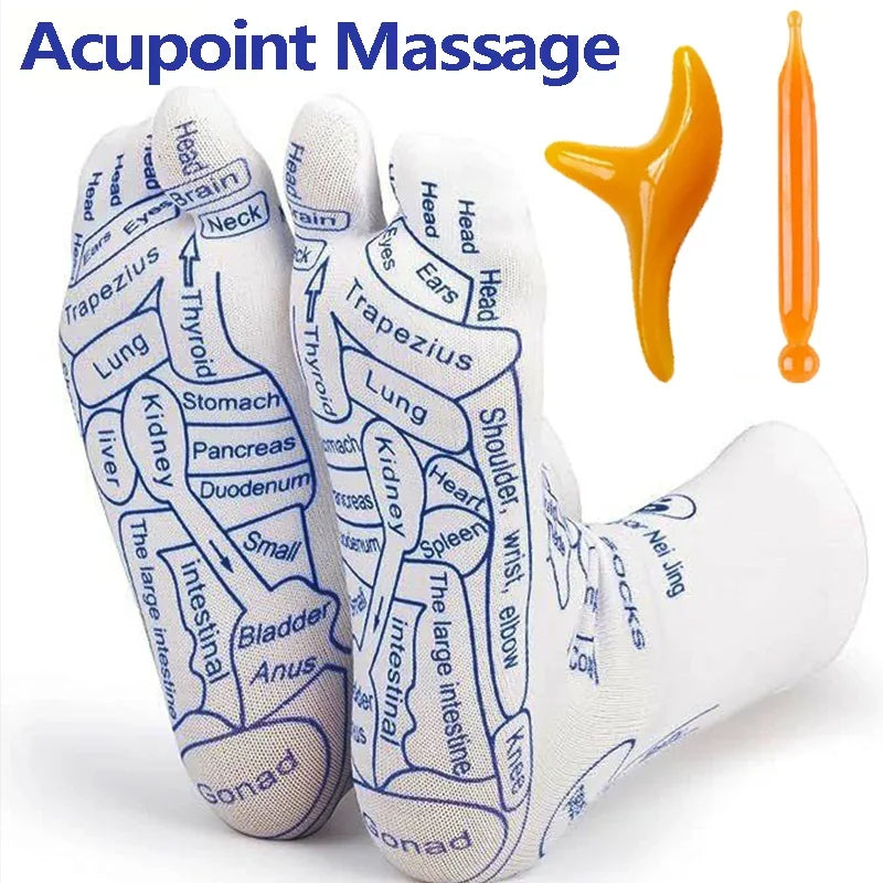 Foot Massage Acupressure Socks (SOCKS + STICK)