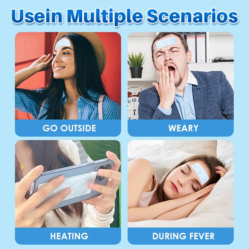 Cooling Migraine Relief Patch | Headache & Fever Temperature Control