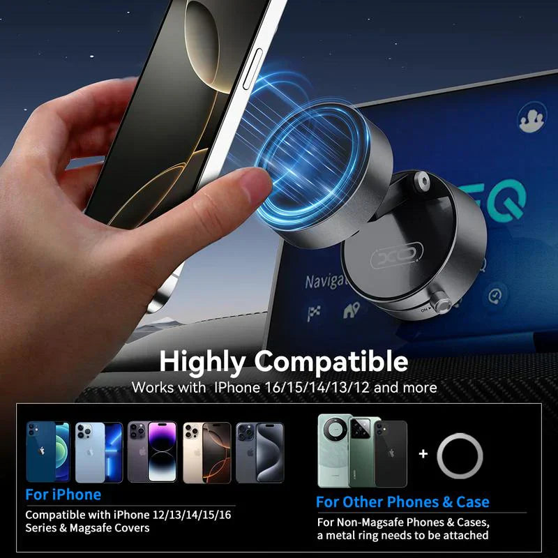 Vacuum Magnetic Suction Phone Holder