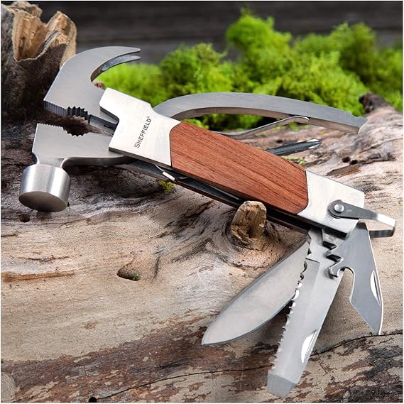 14-in-1 Stainless Steel Multitool Hammer: Ultimate Camping & Survival Gear Kit