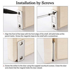 SELF ADHESIVE MAGNETIC CABINET DOOR CATCHER (PAIR OF 4)