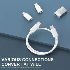 Multifunctional Data Cable Set 60w Fast Charging Cable For Android & Iphone
