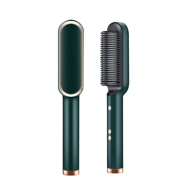 2 In 1 Hair Straightener Brush And Curling Comb