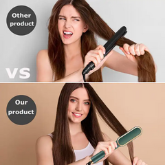 2 In 1 Hair Straightener Brush And Curling Comb