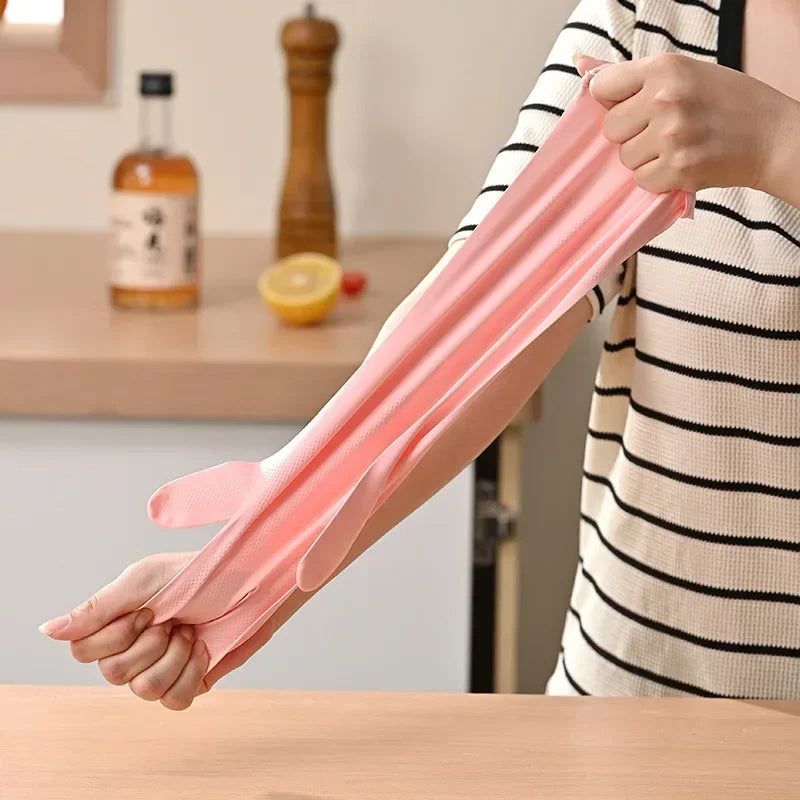 Dishwashing Gloves Extra Long Thick &Tear-Resistant