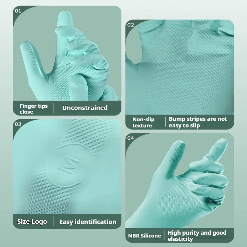 Dishwashing Gloves Extra Long Thick &Tear-Resistant