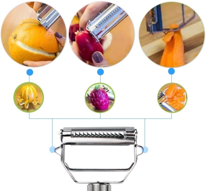 Stainless Steel Multi-Function Vegetable & Fruit Peeler Grater